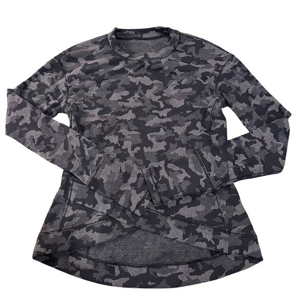 LULULEMON Women's Close to Crossing Long Sleeve *Rulu Size 8 In Heritage Camo - Picture 1 of 12